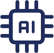 AI chip processor icon symbolizing artificial intelligence technology